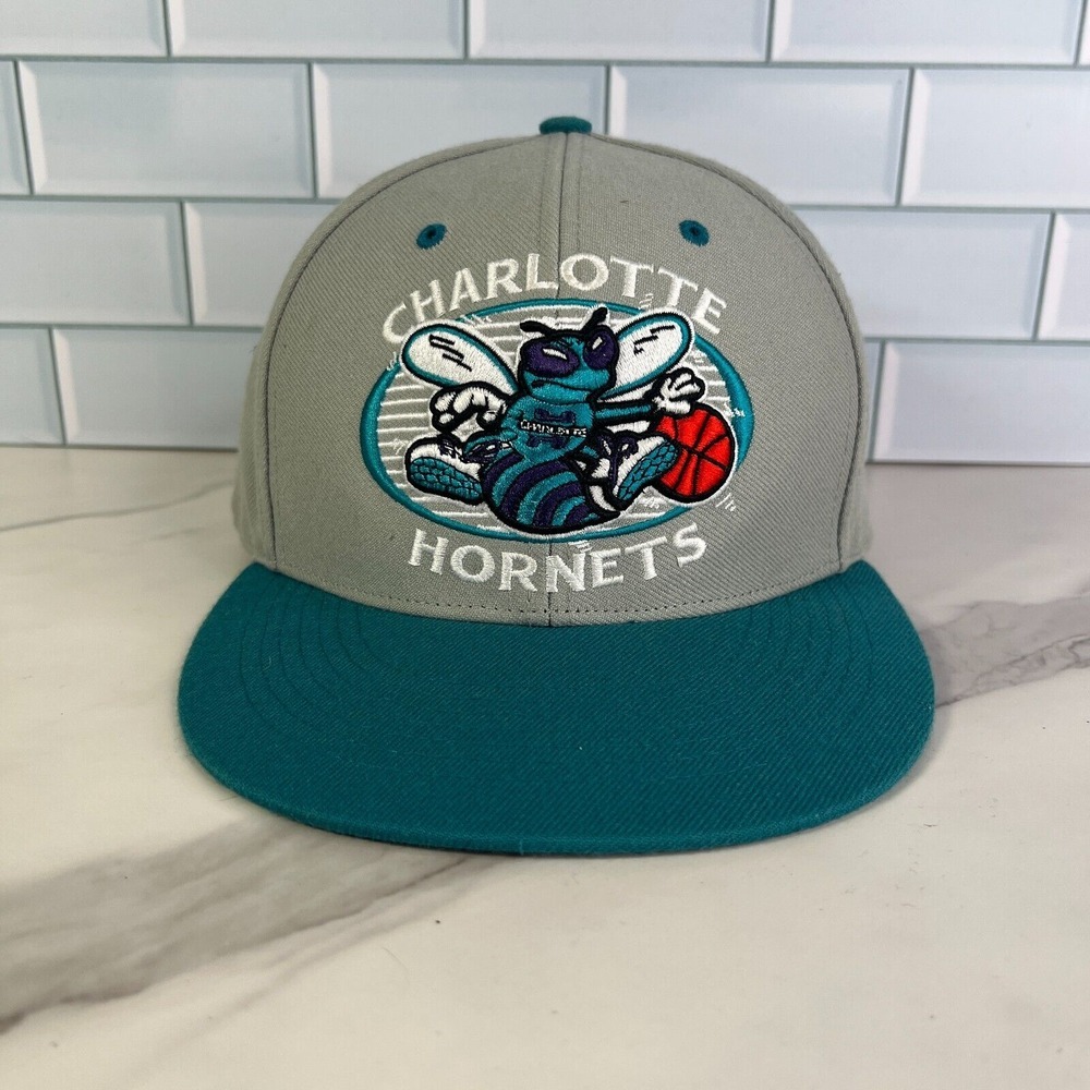 47 Brand Charlotte Hornets Gray and Teal Snapback Hat